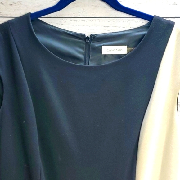 Calvin Klein dress colorblock wrap dress - Picture 2 of 8